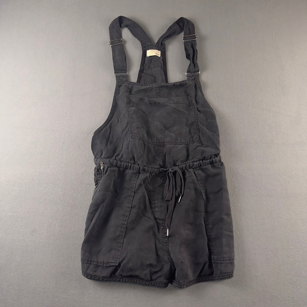 Aritzia Wilfred Free Valletta Romper Shortalls Black Lyocell Size M DLY7-8472-19